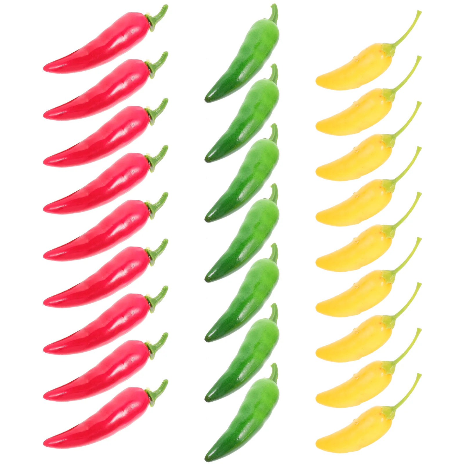 

60 Pcs Plastic Pepper Fake Hot Chili Home Decoration Simulation Vegetable Decorations Artificial Chili Peppers Mini Food Toys