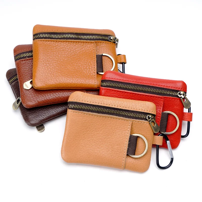 High Quality Women Wallets Zipper Credit Card Holder Case Wallet for Men Vintage Money Bag Multifunction Short Small Coin Purse