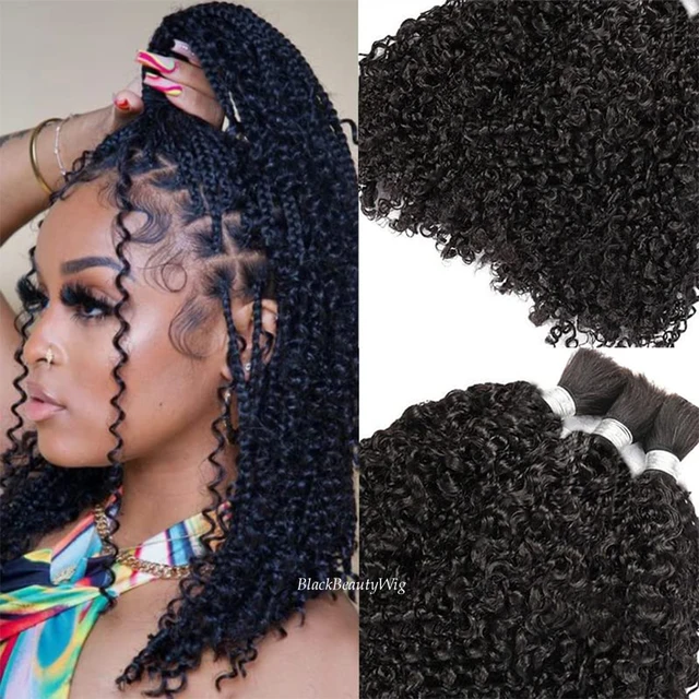 Sassy Curly Brazilian Human Hair Bulk for Braiding No Weft Extension Unprocessed Remy Hair Weaving Micro Braids 100g 1Piece 1