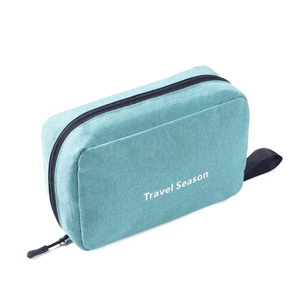 

Portable Waterproof Toiletry Bag Polyester Fold Travel Cosmetic Makeup Organizer Wash Shaving Zipper Suspension Bag accessorie