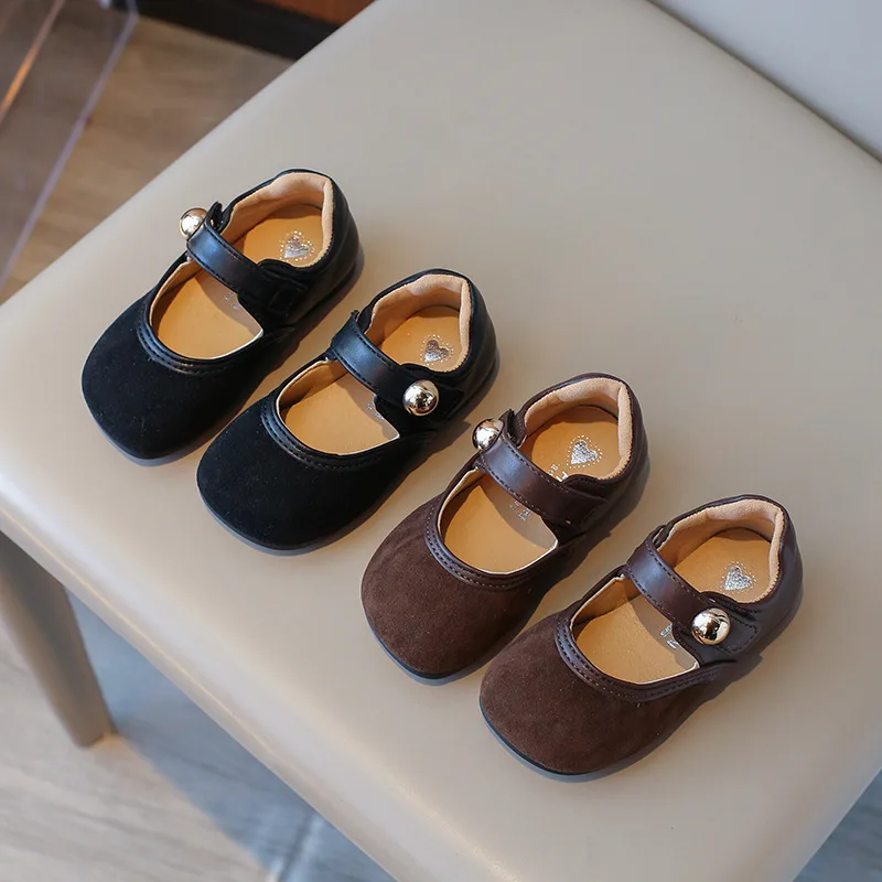 Туфли для девочек в стиле Мэри Джейн маленькие лоферы на мягкой подошве