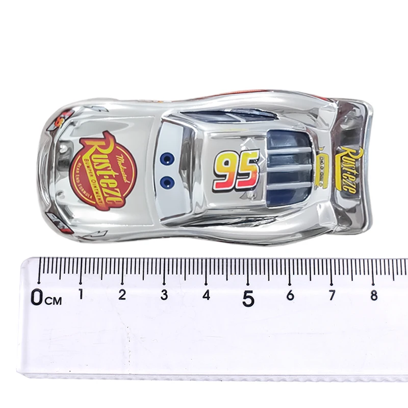 95 Lightning McQueen Silver Plating 1:55 Disney Pixar Cars Metal Diecast Car Toys Jackson Storm Mack Car Model Boy Birthday Gift images - 6