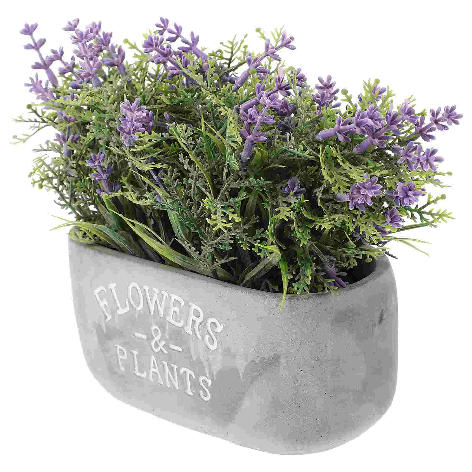 

Lavender Potted Faux Flowers Fake Artificial Flower Pot Bonsai Centerpieces Table Purple Floral Arrangements Bouquets Planter