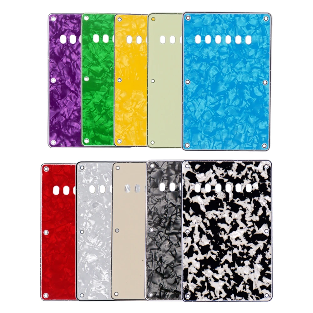 

6 Holes 3 Plys Tremolo Cavity Cover Back Plate For Strat SQ Electric Guitar PVC Celluloid Cover Guitar Parts Accessories