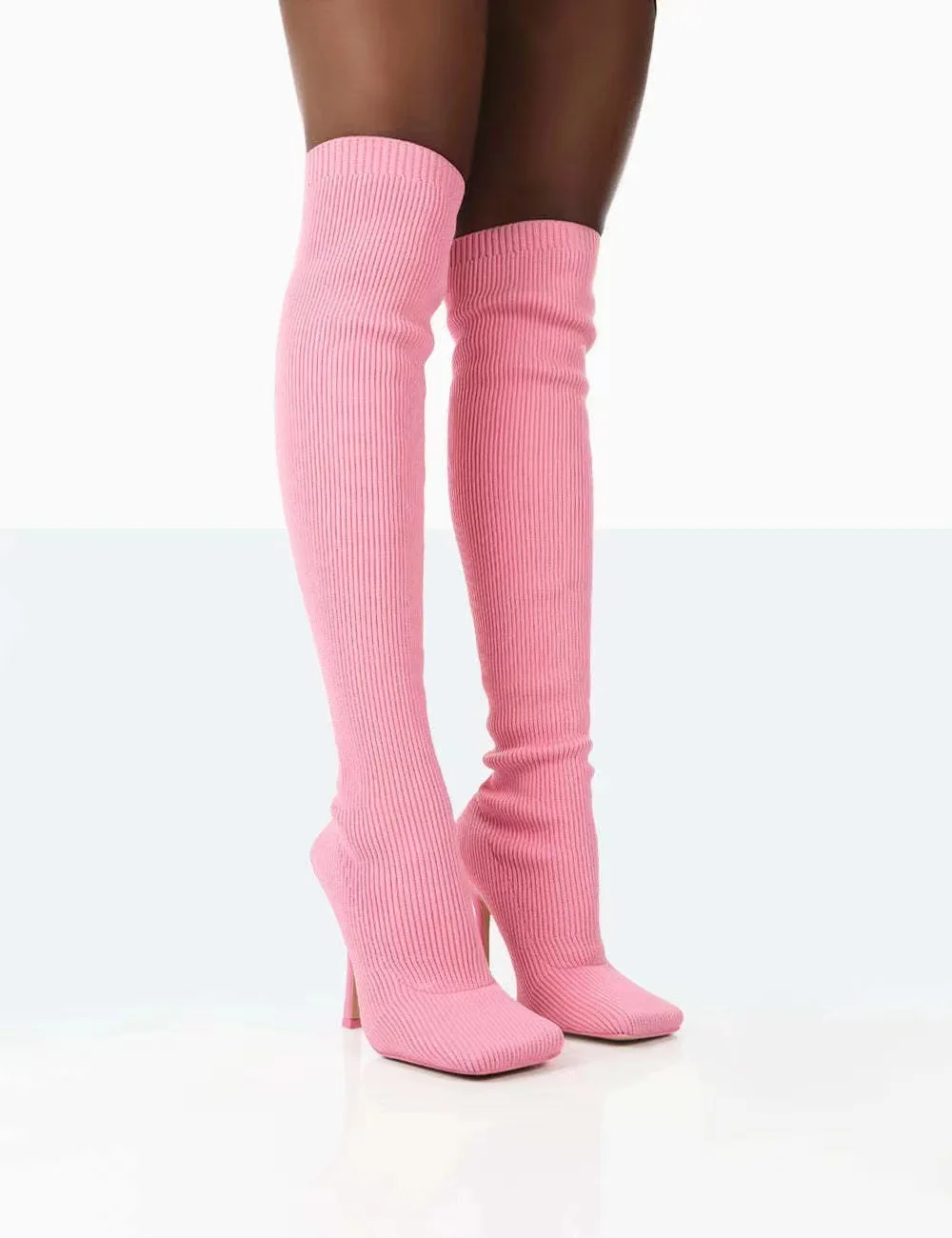 

Winter Boots Lady Female Shoes Luxury Designer Sexy Thigh High Heels High Sexy Boots-Women 2022 Mid Calf Autumn Rubber Stiletto