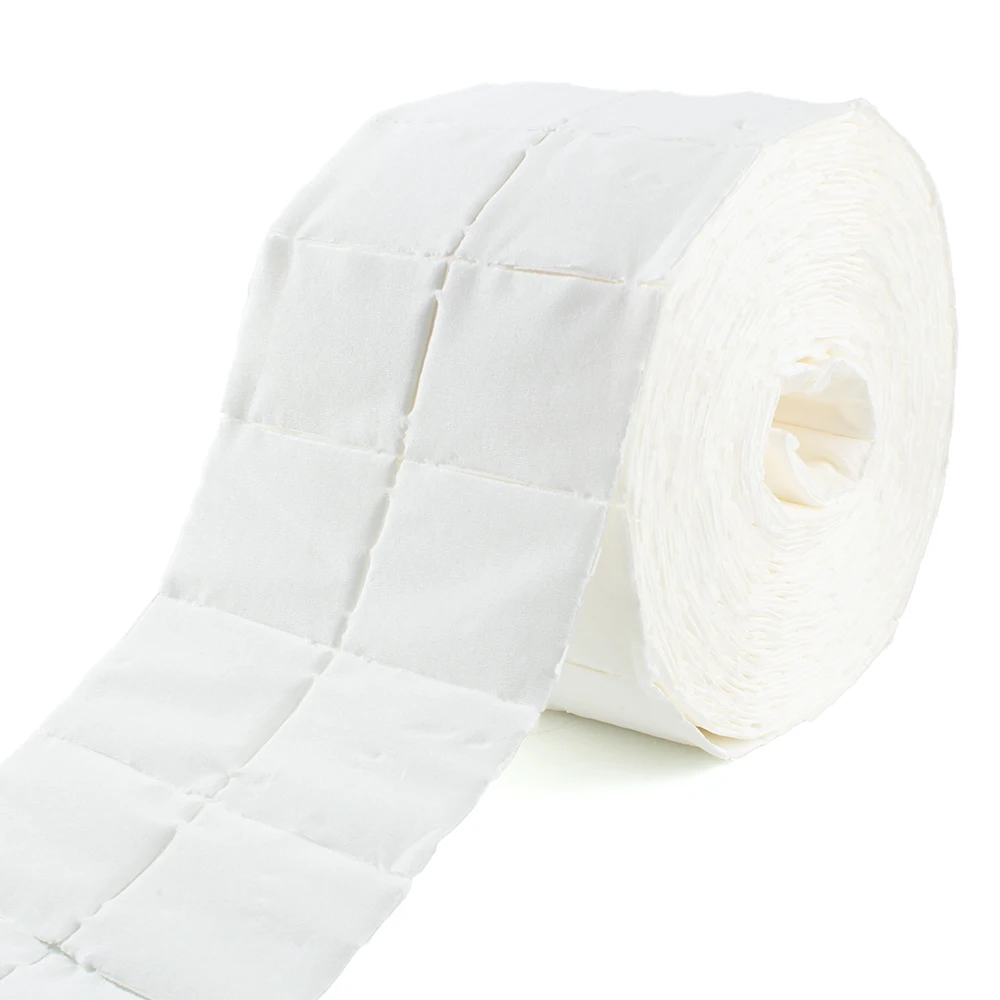 1500 шт хлопок УФ-гель для дизайна ногтей для удаления лака Очиститель колодки одноразовые безворсовые бумажные салфетки для дизайна ногтей советы маникюрная накладка 500 шт/рулон