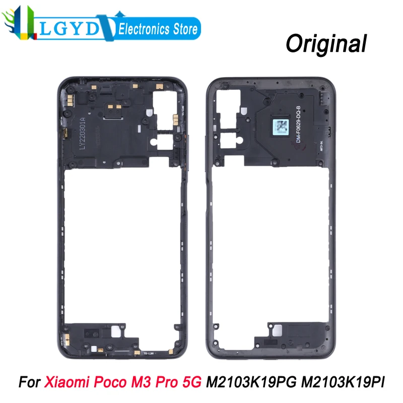 

Original Middle Frame Bezel Plate For Xiaomi Poco M3 Pro 5G M2103K19PG M2103K19PI Phone Replacement Repair Parts