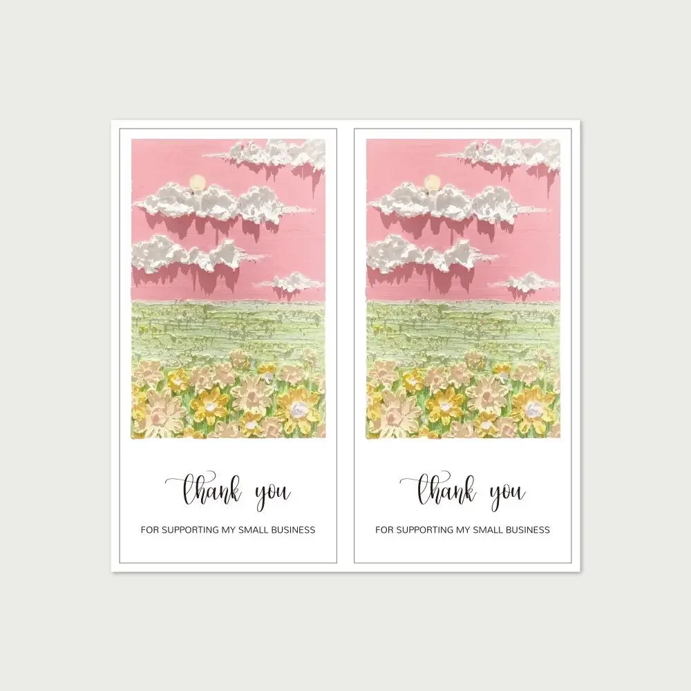 50 шт. прямоугольные наклейки «Спасибо» TRYTRYSEE