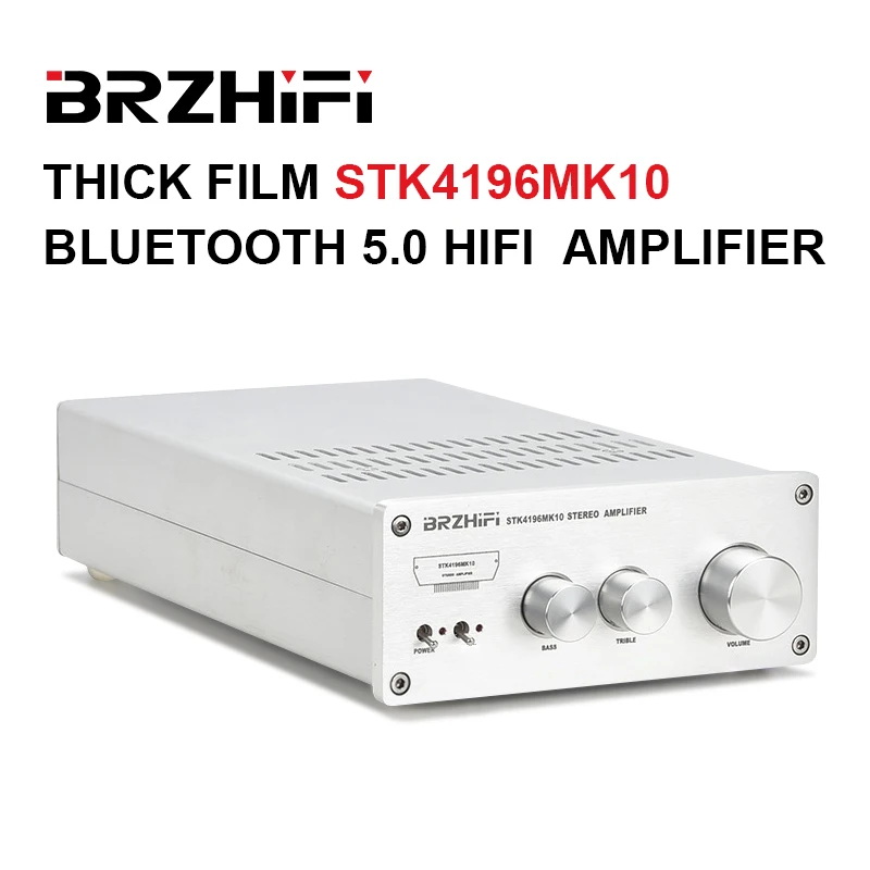 

BRZHIFI Audio New Sanyo Thick Film STK4196MK10 Bluetooth-compatible 5.0 HIFI Audiophile Amplifier High Bass adjustable Power Amp
