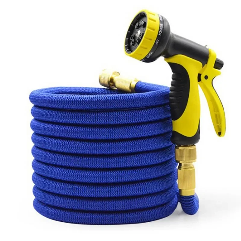 

Раздвижной шланг для воды, магический поливочный шланг, гибкая пластиковая труба высокого давления, мойка автомобиля с распылителем, чистя...