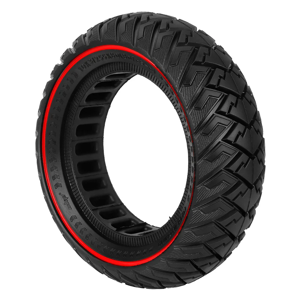 

Brand New 1pcs Solid Tire Black+Red Electric Scooter For 36mm-43mm Scooters Kits 1392g 255x80 80/65-6 Universal