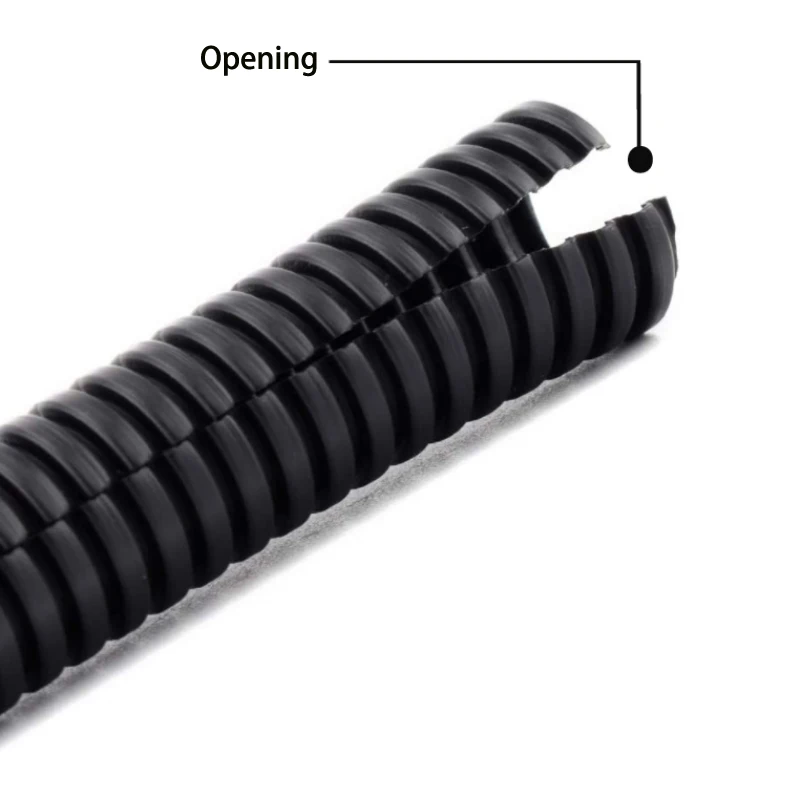 

Черная гофрированная труба ПВХ 7-28 мм 1/3 метра