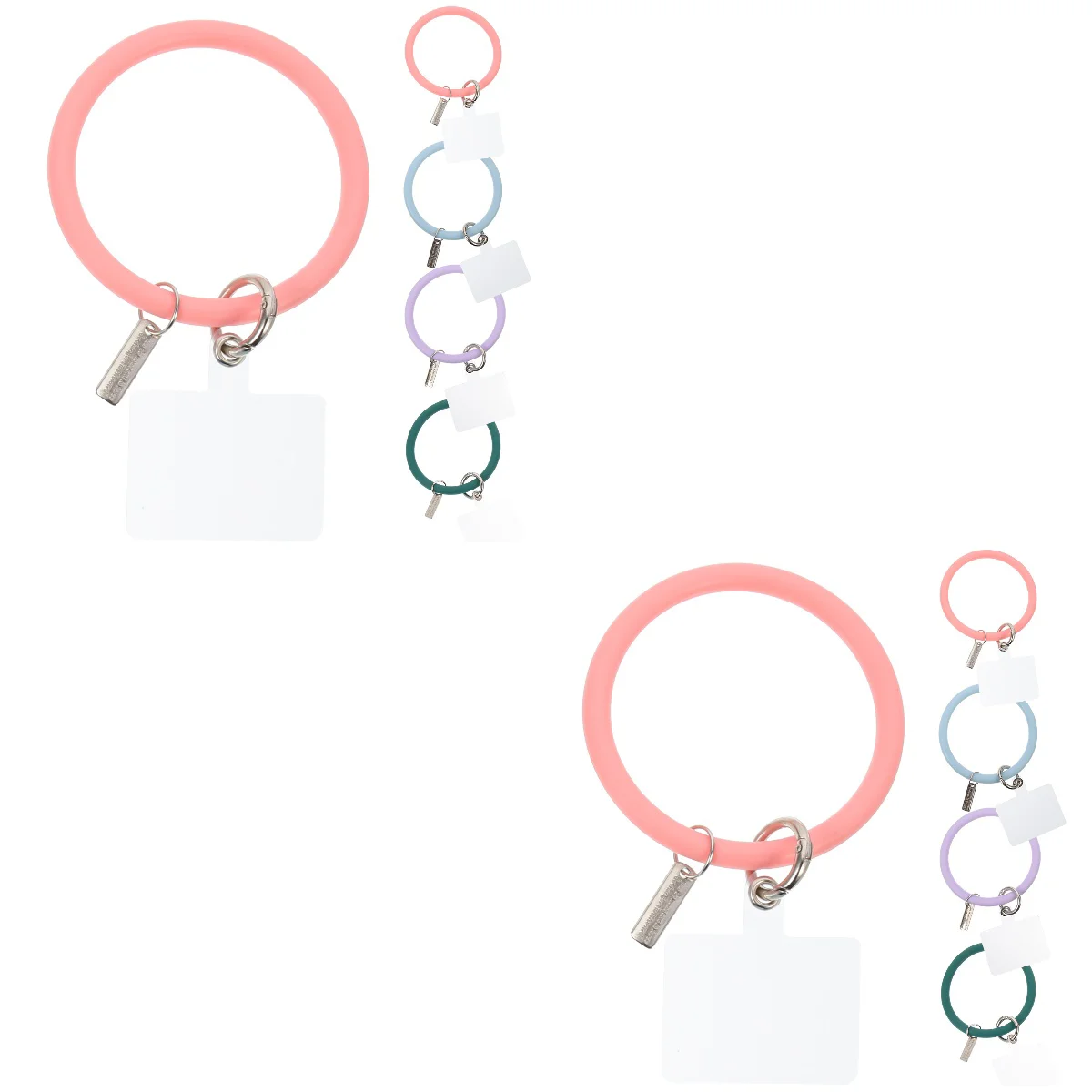 

8 pcs Lanyard Circles Strap Circles Keychain Finger Charms
