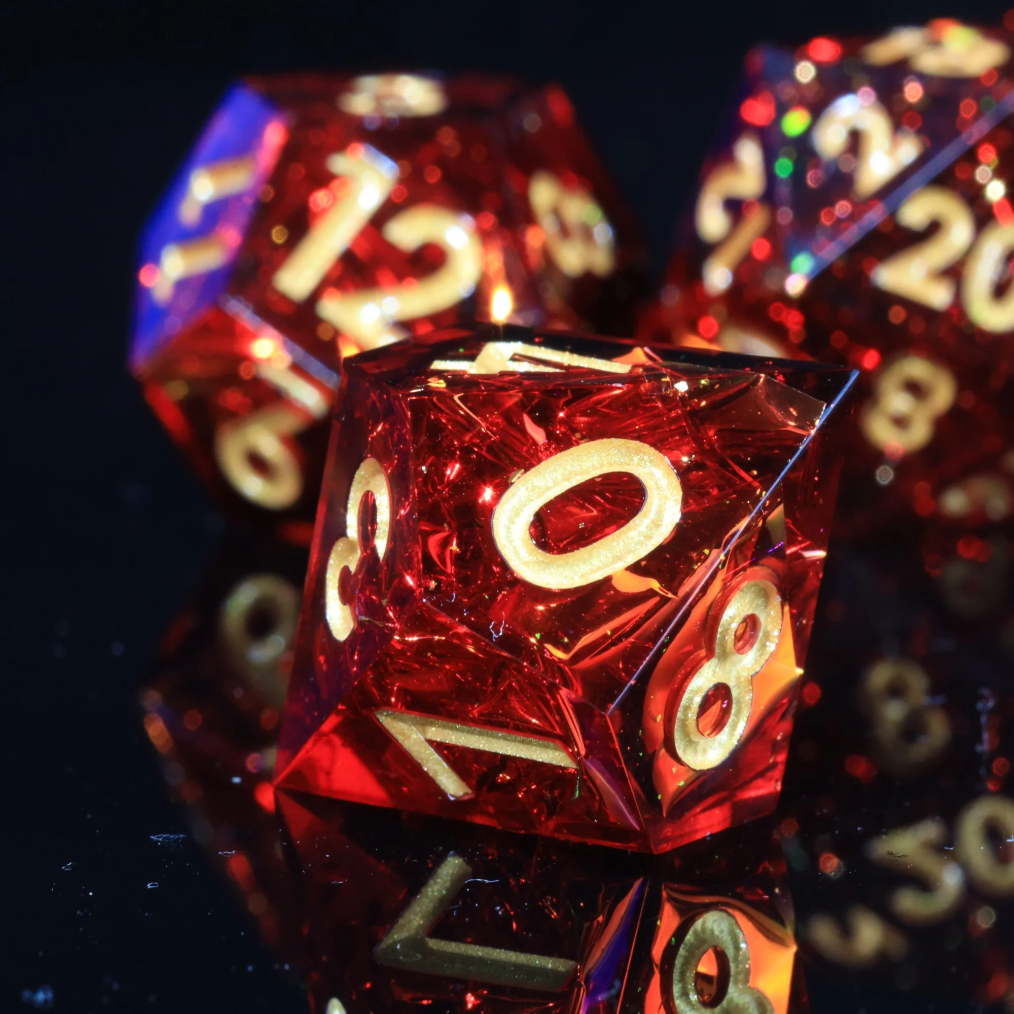 Набор кубиков MINI PLANET DND набор ручной работы из многогранной смолы с острыми