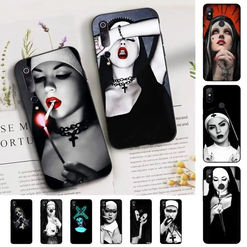 

Sister Style Nun Sexy Girl Phone Case for Xiaomi mi 5 6 8 9 10 lite pro SE Mix 2s 3 F1 Max2 3