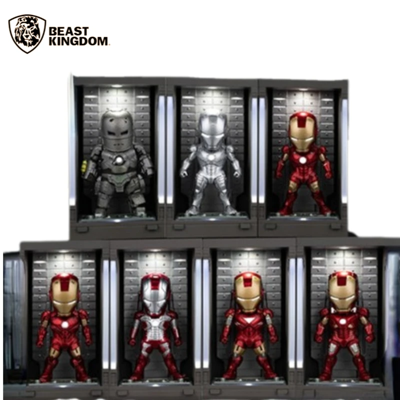 

Beast Kingdom MARVEL Iron Man 3 hangar MK1-MK7 Guochuang mecha Figures Models Anime Toys Birthday Gifts Dolls Ornaments statue