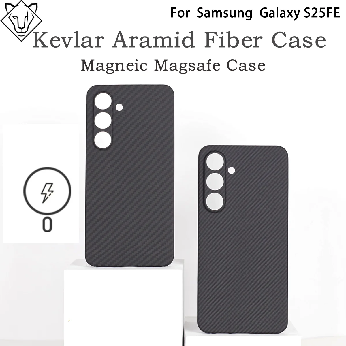 Фото Чехол из арамидного волокна для Samsung Galaxy S25Fe, чехол из углеродного волокна S24Fe, чехол для телефона 600D, ультратонкие чехлы из арамидного волокна №1