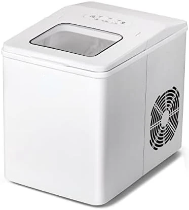 

Household Countertop Ice Maker Machine, 2 Ice Sizes Optional, 9 Pcs in 6-8 Mins, 26Lbs/Day, Self Cleaning, Portable Compact Mini