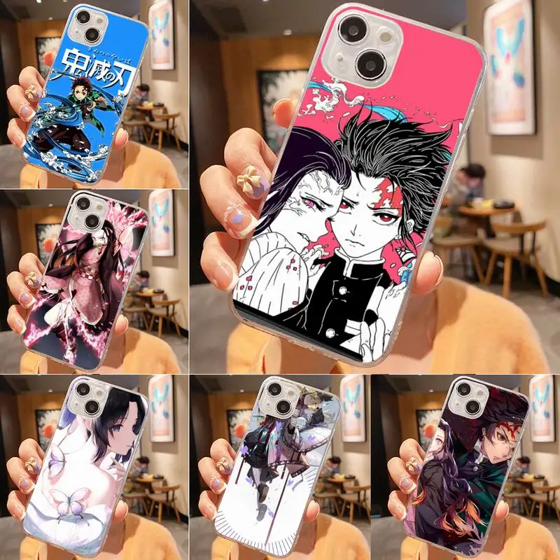 

Cartoon Demon Blade Anime Phone Case For Iphone 7 8 Plus X Xr Xs 11 12 13 Se2020 Mini Mobile Iphones 14 Promax Case