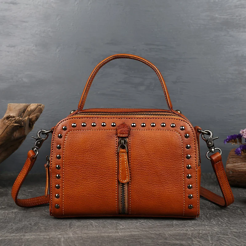 

Handbag women's leather fashion zipper bag women's design niche NEW