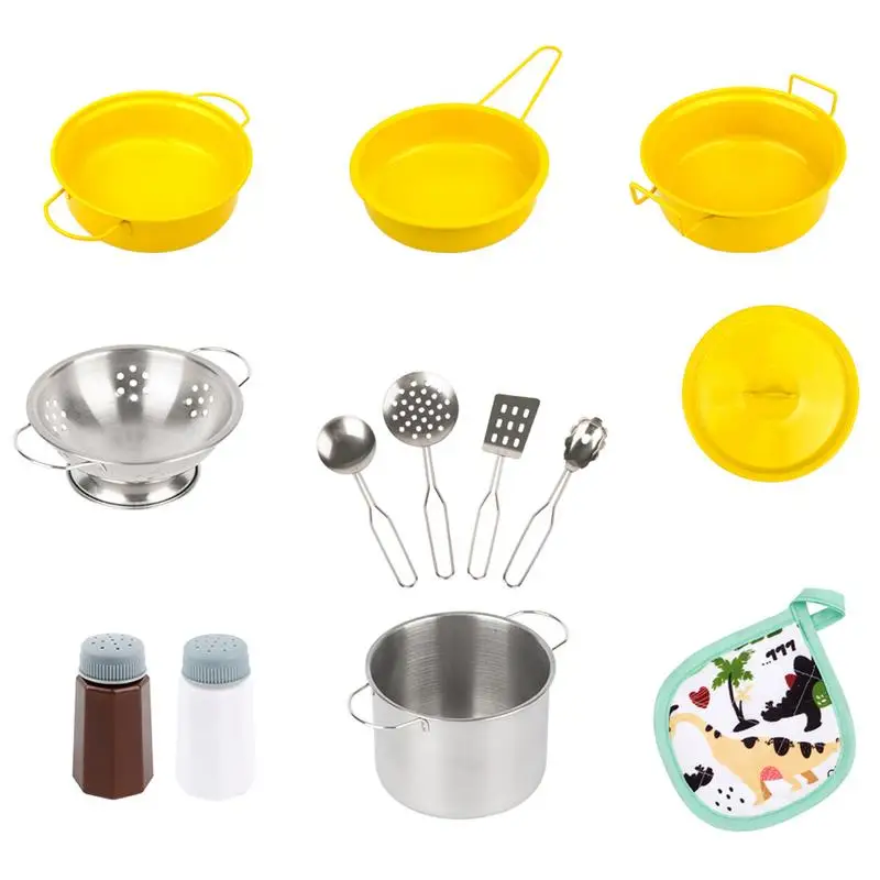 

Baking Set 13Pcs Kids Cooking Sets Children Cooking Utensils Kitchen Bake Playset Accessories For Kids Girls Boys Gifts