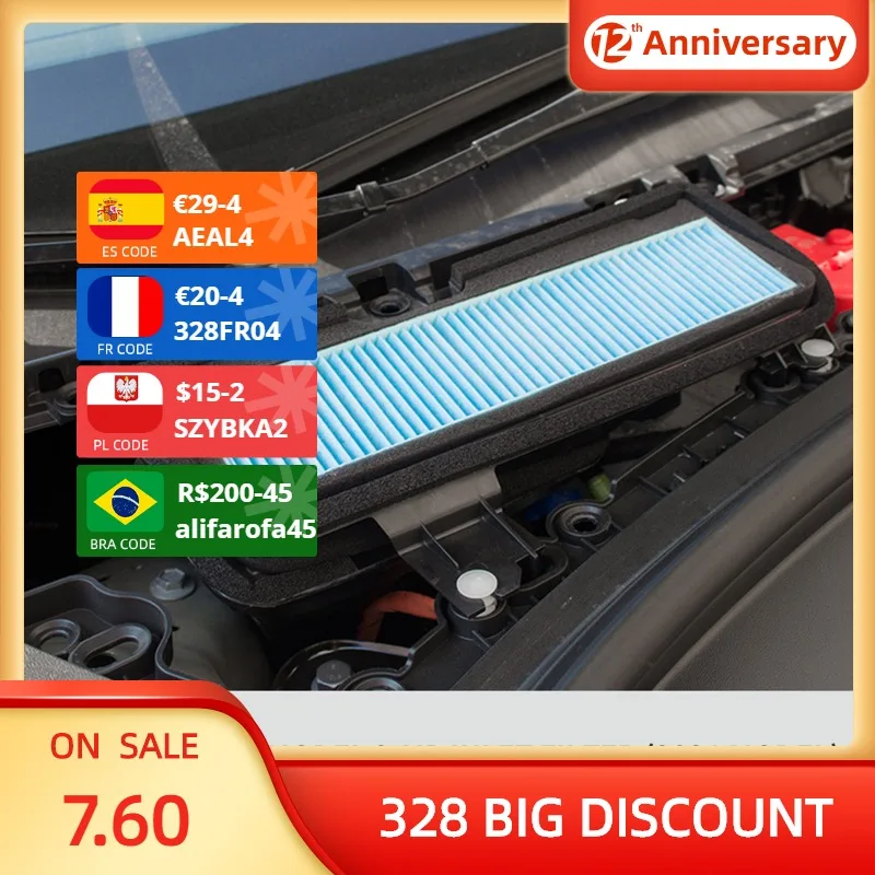 

Car Air Intake Grille Protective Cover Car Air Conditioning Inlet Filter for Tesla Model 3 2021 Auto Protection Accessories