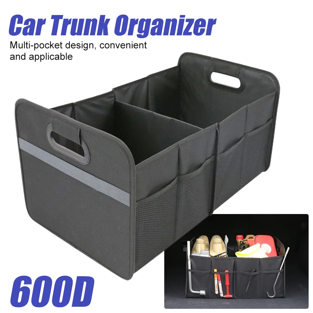 

Многофункциональный органайзер для багажника автомобиля 55 л, складная коробка для хранения, складной органайзер для багажника из ткани Оксфорд
