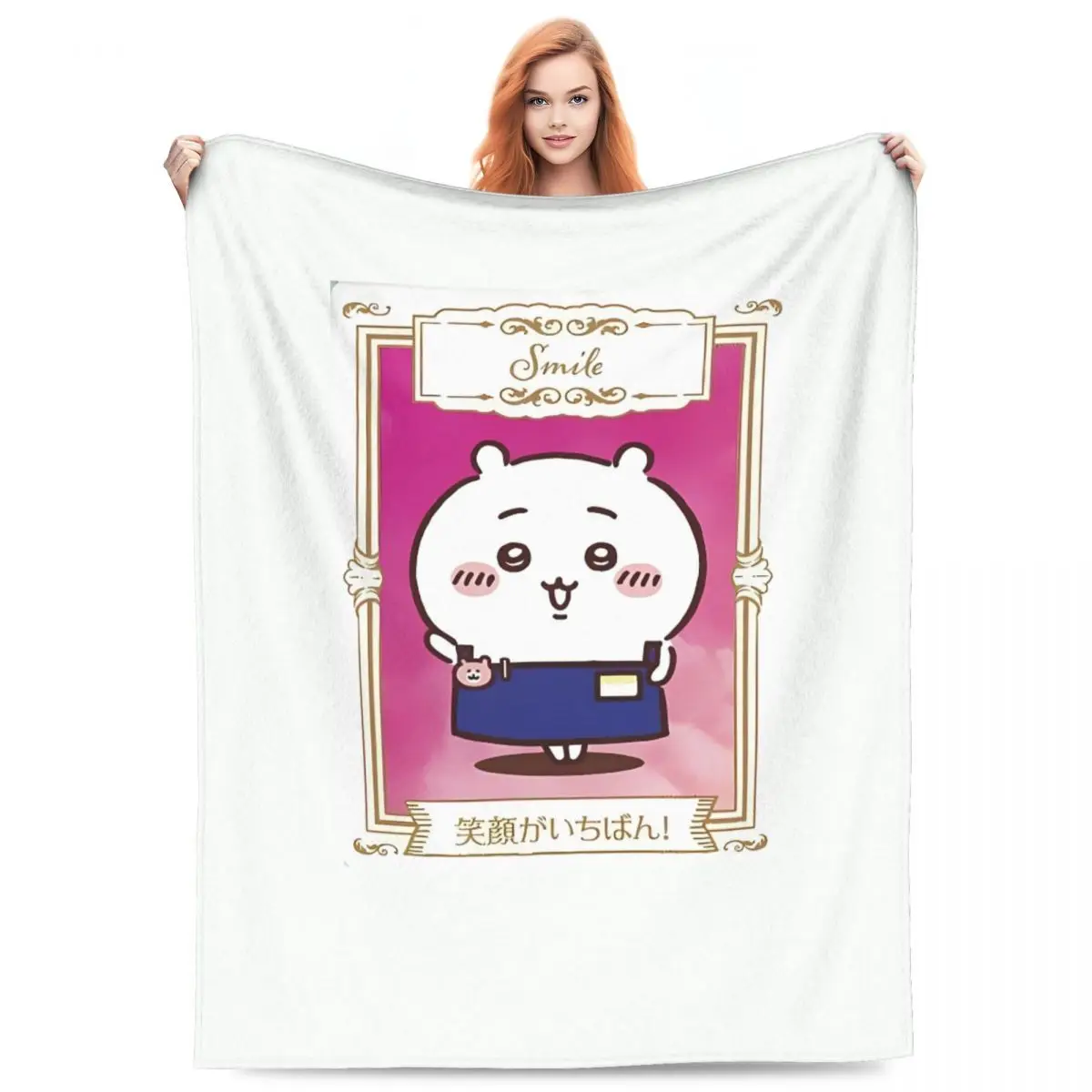 Одеяло Chiikawa для путешествий офиса фланелевое одеяло спальни теплое дизайнерское