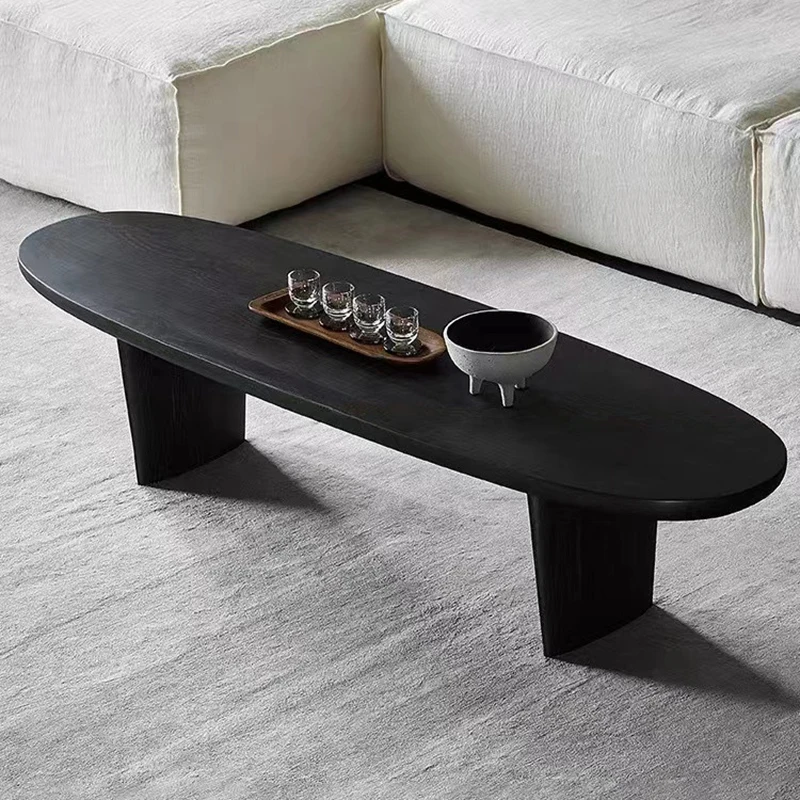 

Wood Black Coffee Tables Antique Modern Organizer Oval Coffee Tables Minimalist Aesthetic Table Basse Entrance Hall Furniture