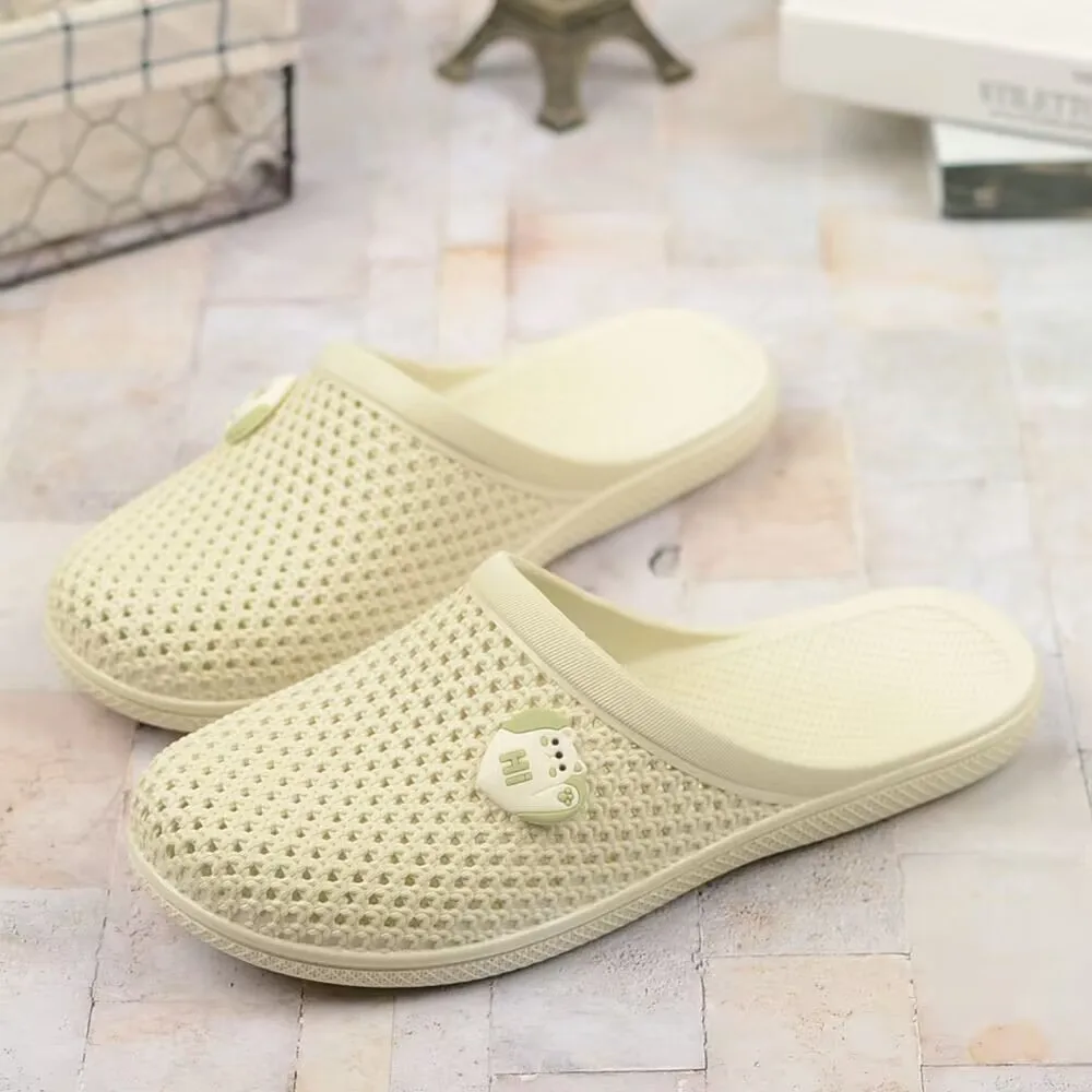 

2023 summer new cave cool drag flat baotou women's slippers soft sole non-slip indoor and outdoor wear leisure bathroom drag