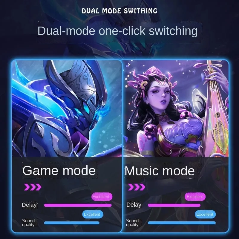 Новинка 2023 Bluetooth-гарнитура стерео игровые беспроводные наушники со светодиодным