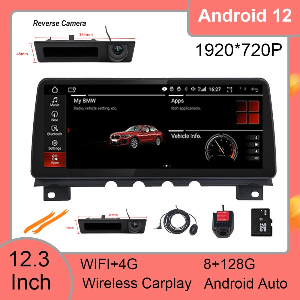 Автомагнитола на Android 12 мультимедийный стерео-проигрыватель с GPS Навигатором