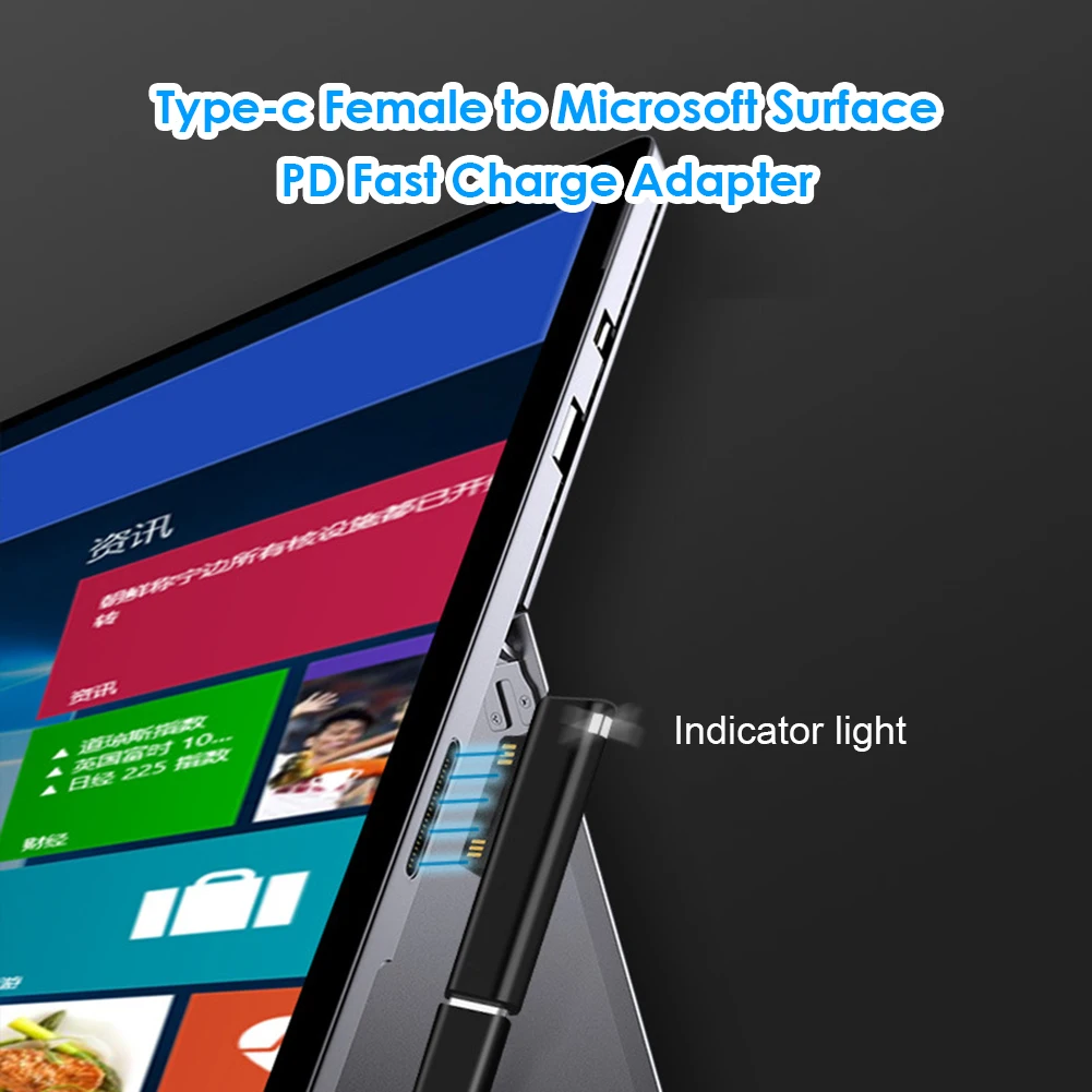 15 в/3 А USB C PD переходник для быстрой зарядки Microsoft Surface Pro 3 4 5 6 Go Book Type адаптер