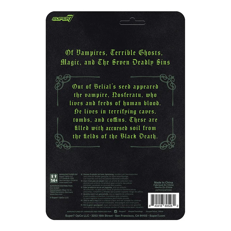 Серия фильмов ужасов Super7 подвесная карта Nosferatu классические ручные