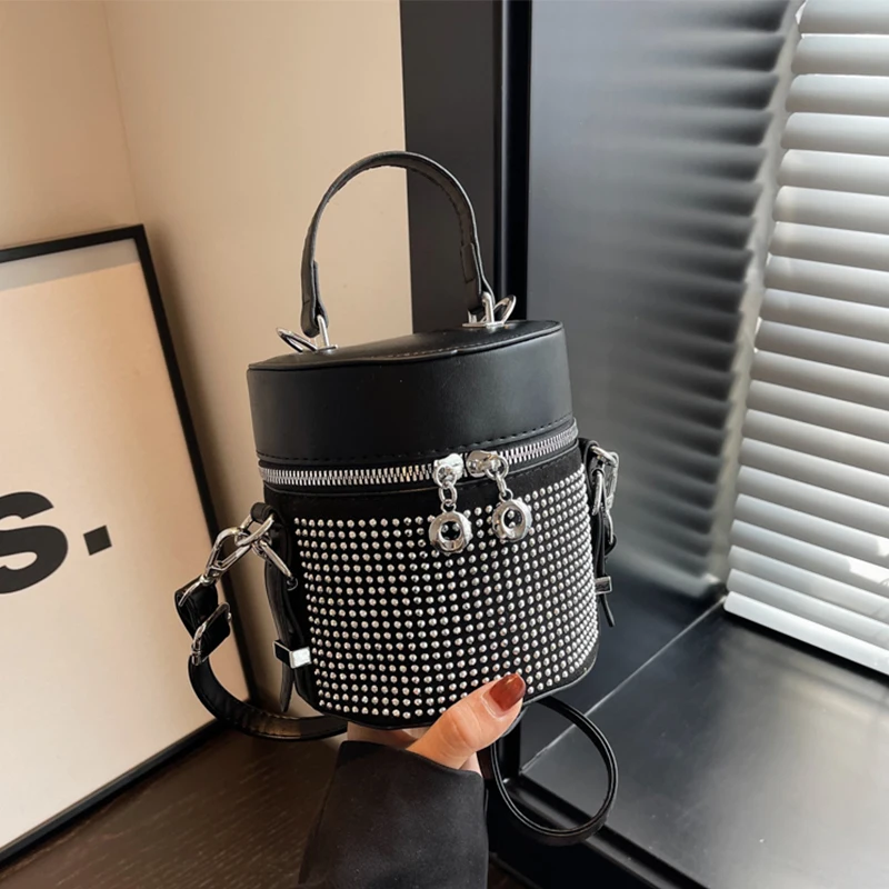 

Fashion Crossbody Bags Women Mini PU Leather Shoulder Messenger Bag For Female Diamond Clutch Bag Ladies Phone Purse Zipper Flap