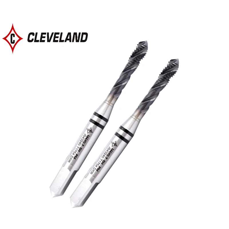 CLEVELAND HSS-PM со спиральным рифленым метчиком JP M2 M2.5 M3 M4 M5 M6 M8 M10 M12 M14 M16 Машинные