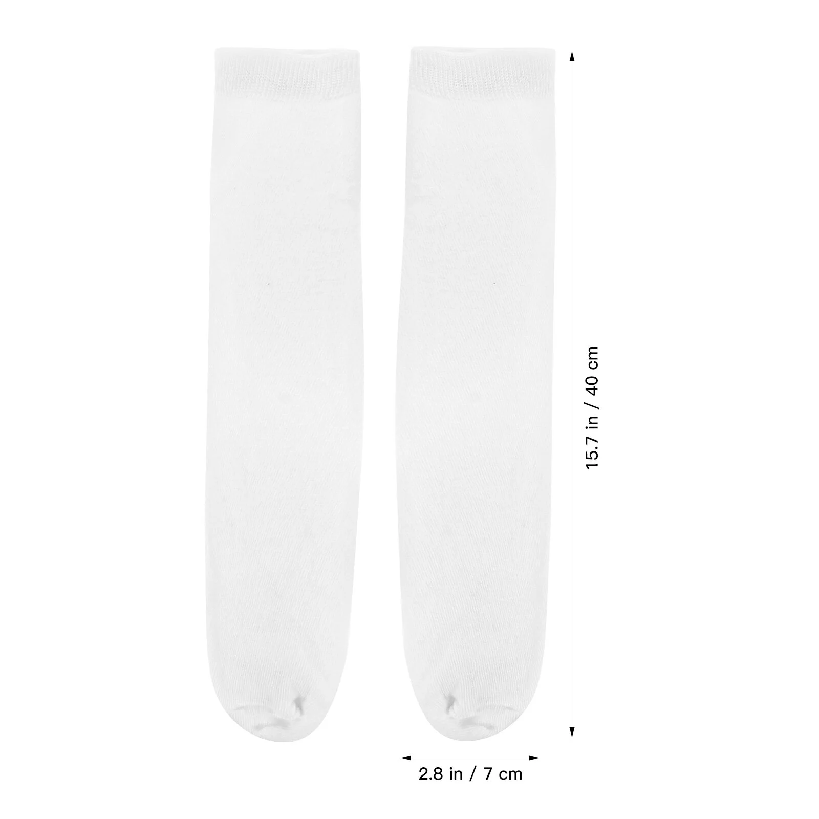 Dye Blank Socks Hot Sublimation Double-sided Printing Printable Straight DIY Elastic White