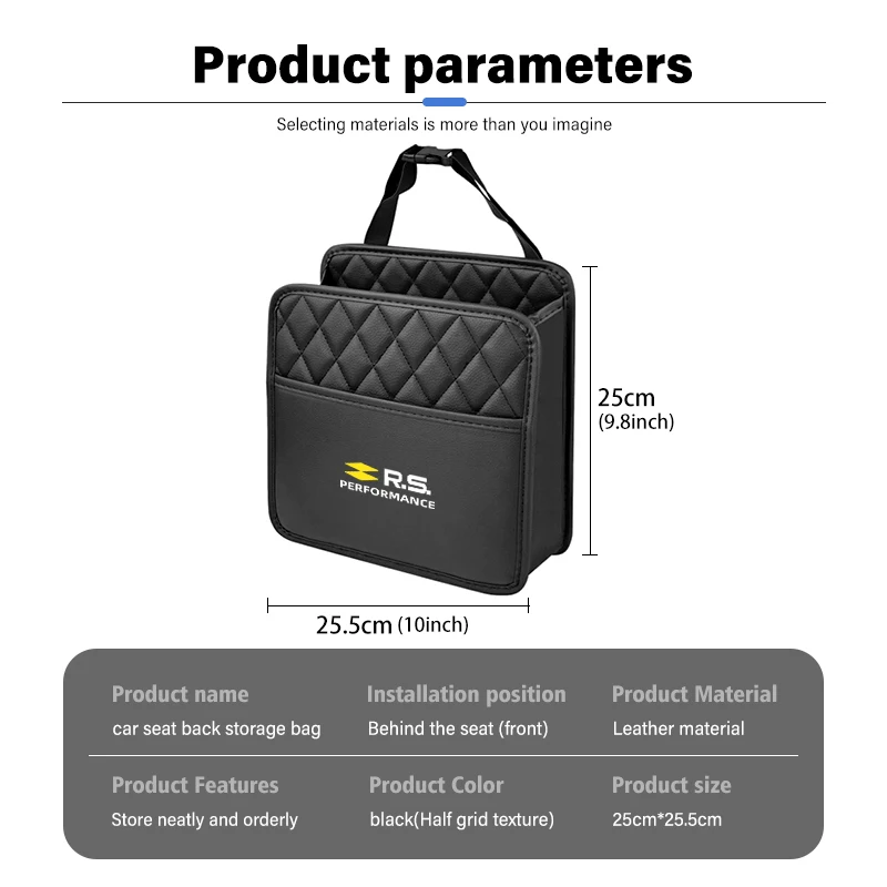 Сумка для хранения на заднем сиденье автомобиля вместительная карманная вешалка