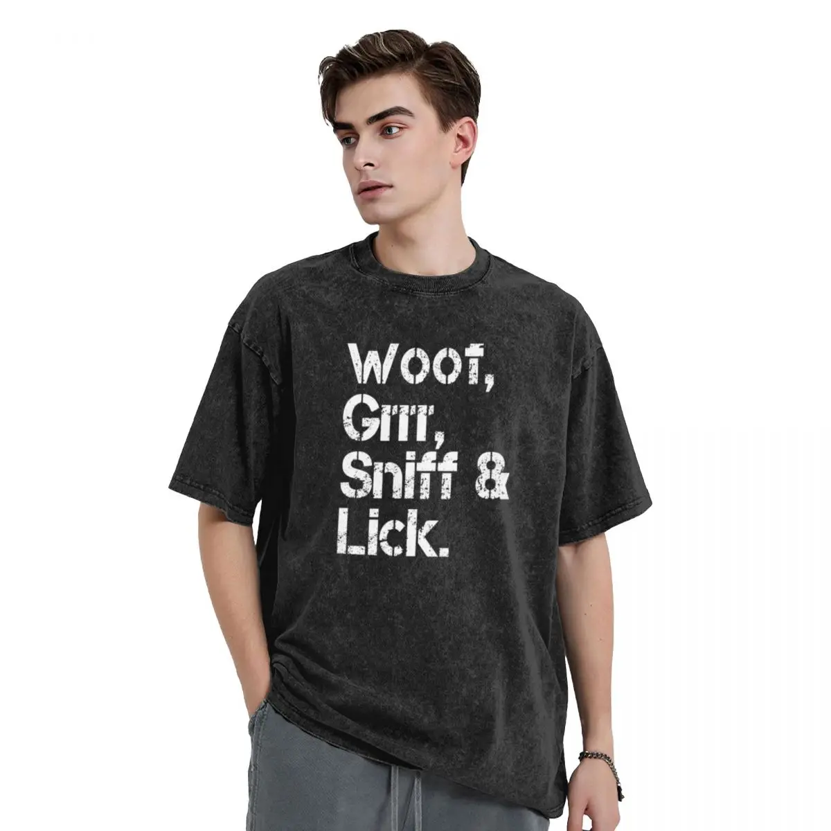 Woof grrr футболка с надписью sniff and lick летний топ для мальчиков футболки рисунком