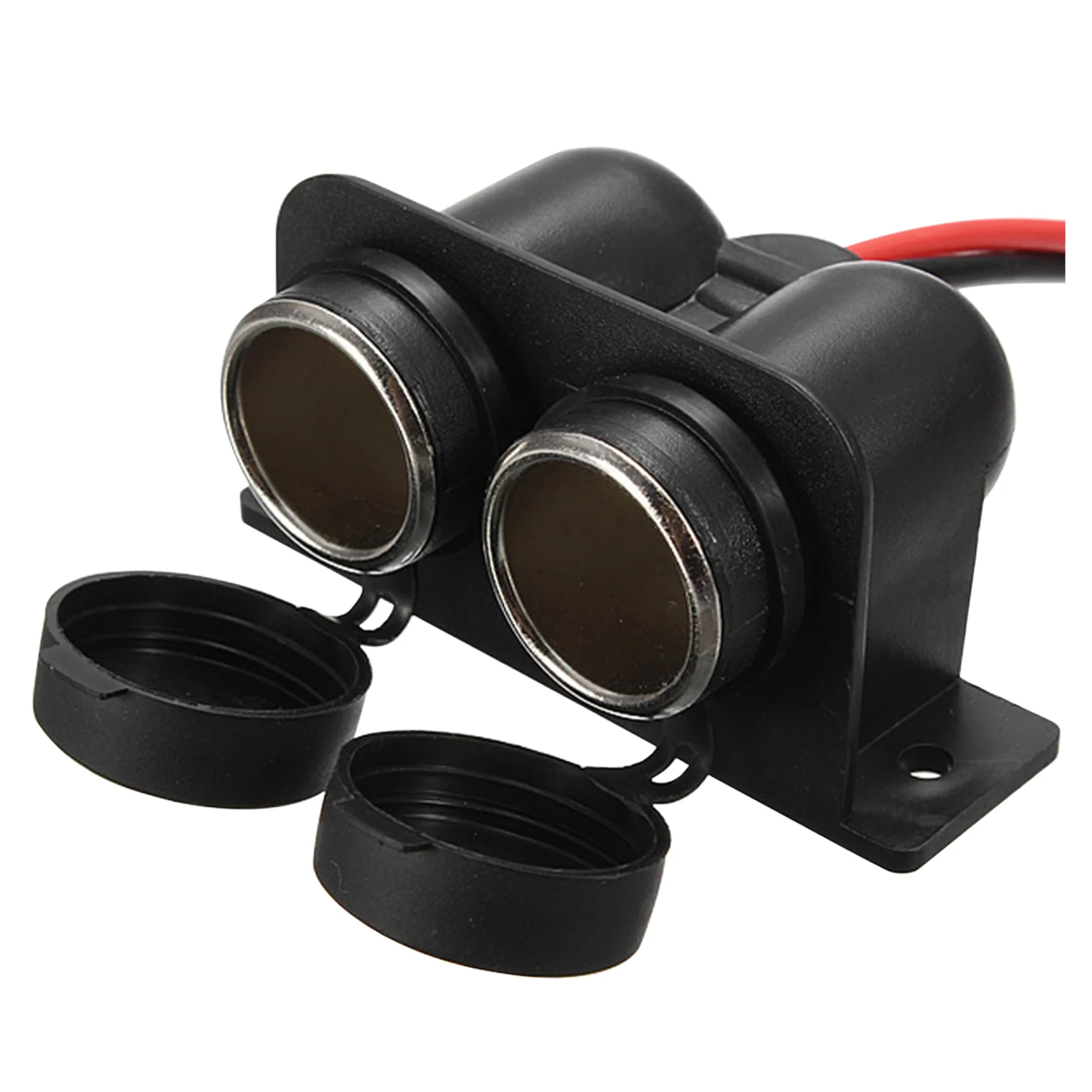 

Professional Easy Install Car Lighter Socket Power Outlet Waterproof Double Hole Portable Durable Connector Motorcycle