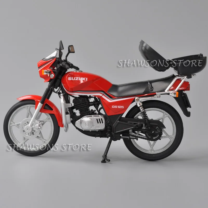 Фото Литая под давлением модель мотоцикла в масштабе 1:12, игрушки Suzuki GS 125, миниатюрная копия уличного велосипеда, коллекционная №3