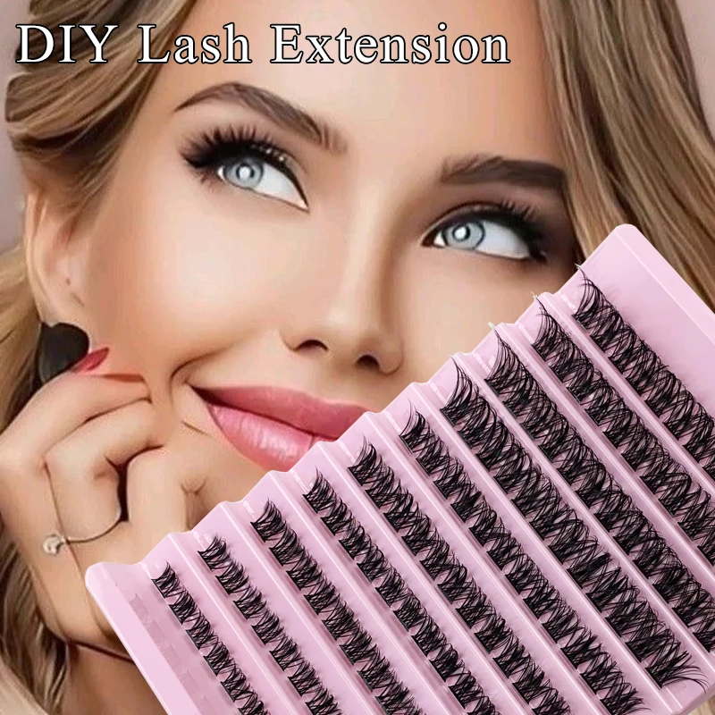 Cluster DIY ресницы 100 шт. натуральный индивидуальный объем натуральные мягкие 8-16 мм