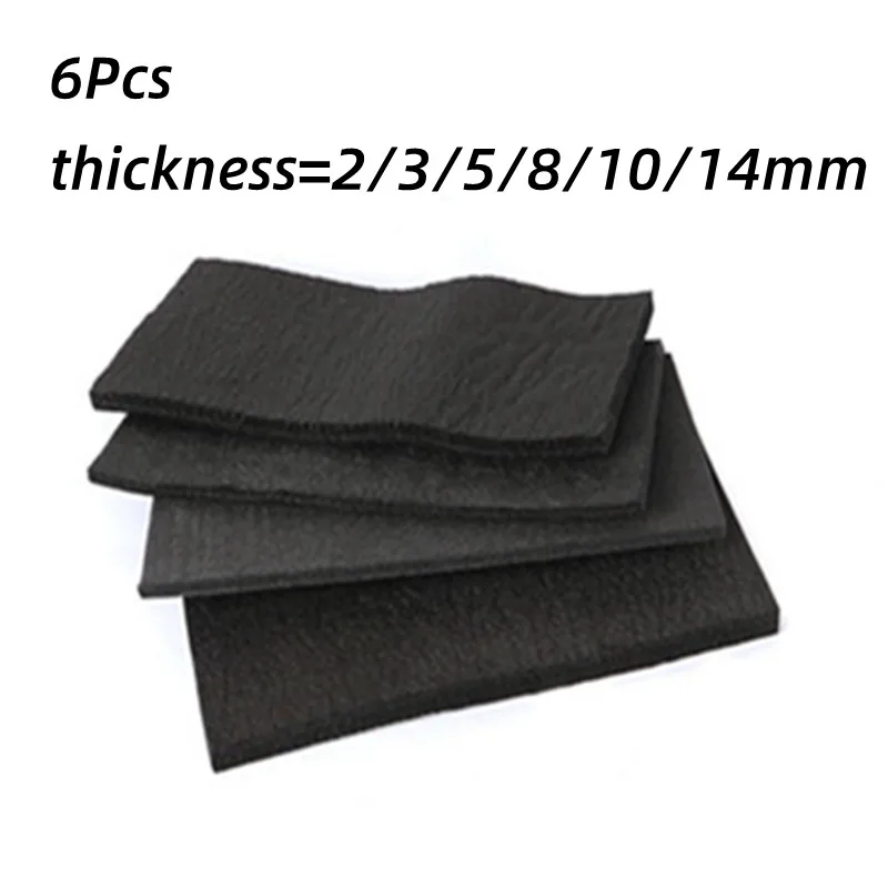 

6Pcs Soft Graphite Carbon Felt High Temperature Carbon Fiber for Contamination Adsorption Cleaning