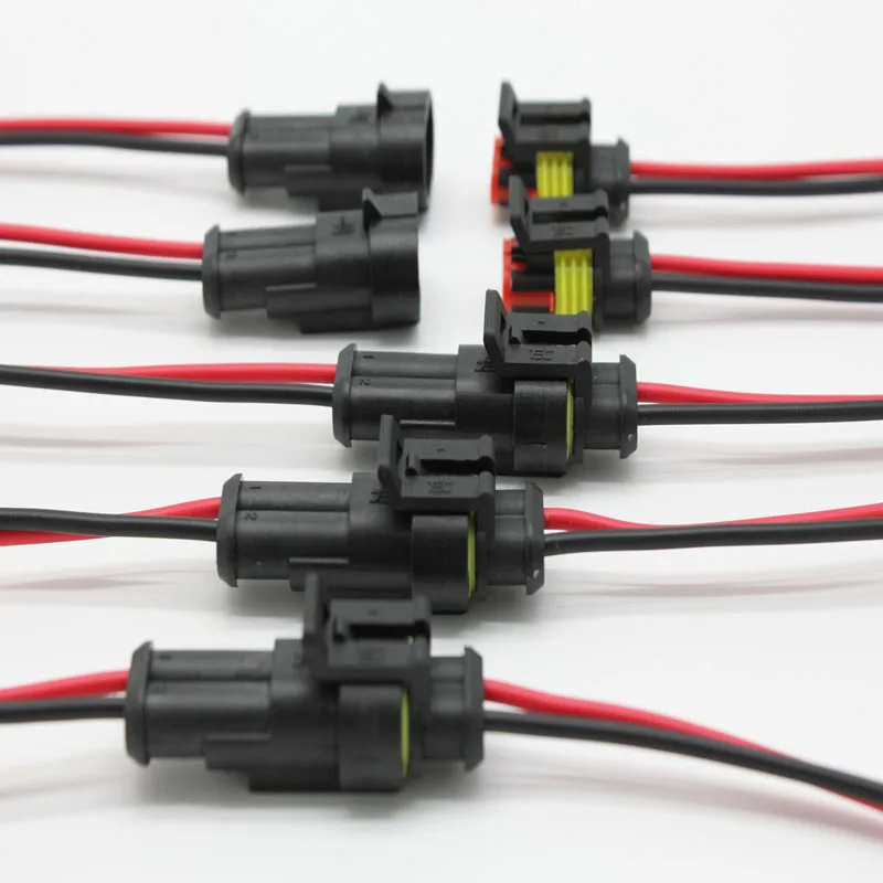 Разъем 2-контактный водонепроницаемый штекер и гнездо 20AWG подходит для