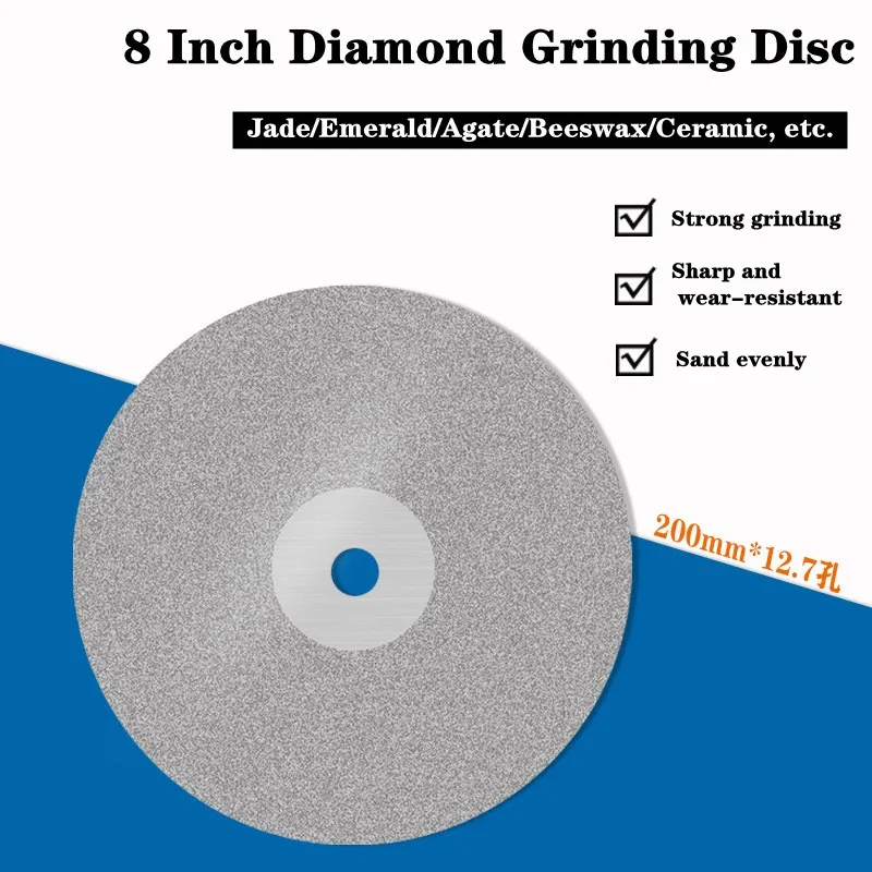 8 Inch 200mm Single Side Diamond Coated Flat Lap Wheel Polis