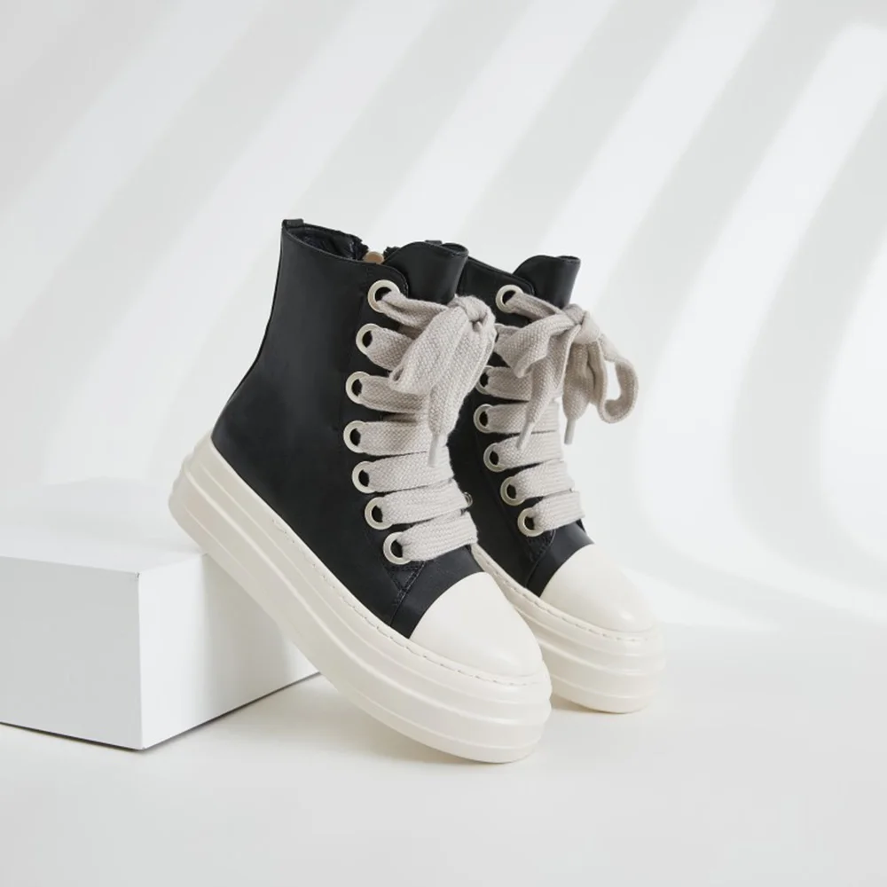 

Vintage Design Owens Women Thick Bottom Sneakers Zipper Casual Shoes Man Platform Trendy Sport Sneakers Male Shoe Drop Ship