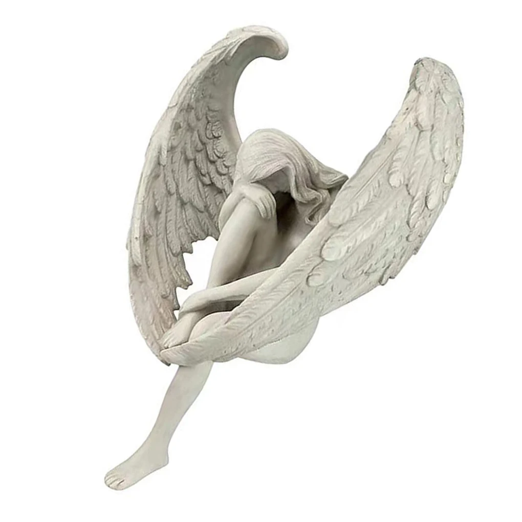 

Крылатый Ангел садовая статуя из смолы скульптуры декор для стола