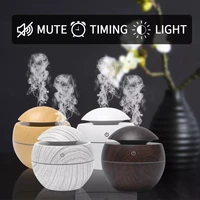 mini air humidifier usb ultrasonic aroma diffuser wood grain 7 led light electric essential oil diffuser for home aromatherapy