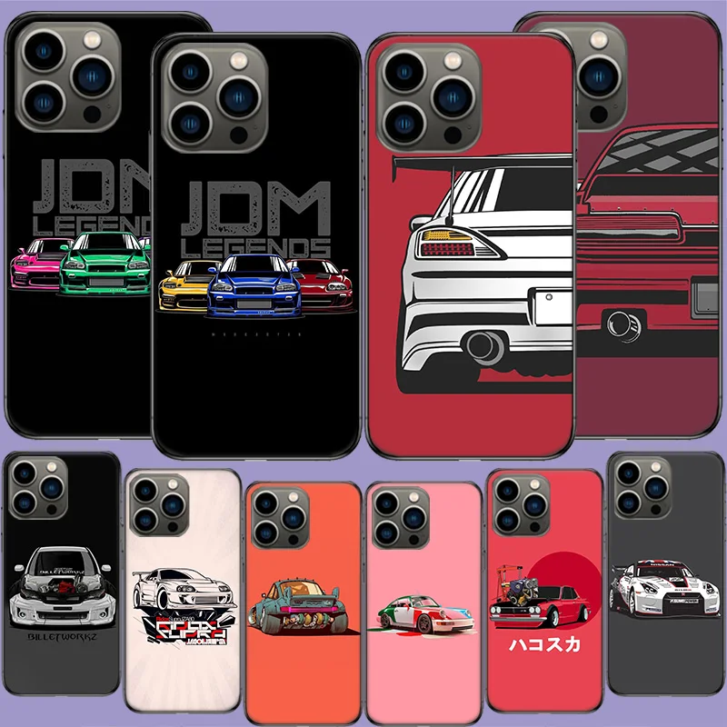 S Auto Racing Jdm Phone Case For Iphone 15 14 13 Pro Max 12 