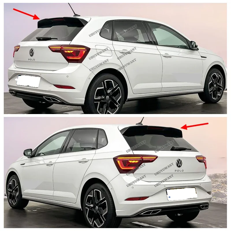 Фото Спойлер на крышку багажника в стиле GTI для Volkswagen POLO 9 (2022-2023), ABS, аксессуар для автомобиля №4